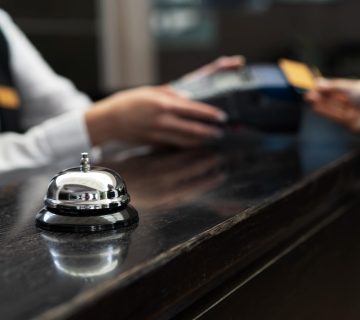 Female receptionist elegant suit work hours 360x320